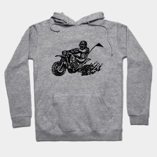 Three Wheelers- greatest invention since gasoline. (black design) Hoodie